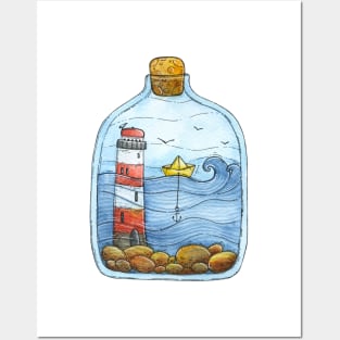 Sea in the Bottle Posters and Art